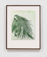 paprochy piora paciorki by Dorota Jurczak contemporary artwork print