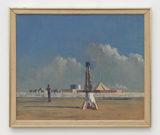 Man Standing on His Head by Hughie Lee-Smith contemporary artwork Painting
