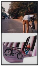 Two Cyclists Male by John Baldessari contemporary artwork painting photography drawing