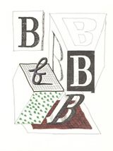 B from Hockneys Alphabet by David Hockney contemporary artwork print