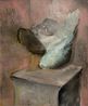 Object Study in a Dark Room An Unknown Painters Face by Ahn Ji-San contemporary artwork Painting
