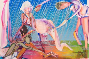 Contemporary art exhibition Christina Quarles I Wont Fear Tumbling or FallingIf Well be Joined in Another World at Pilar Corrias Eastcastle Street United Kingdom