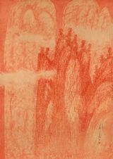 Landscapes by Huh Dal Jae contemporary artwork drawing