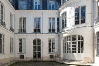 Mennour contemporary art gallery in Rue Saint-Andre-des-Arts Paris France