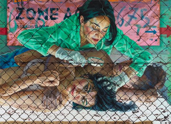 Zone A by Xenia Hausner contemporary artwork Painting