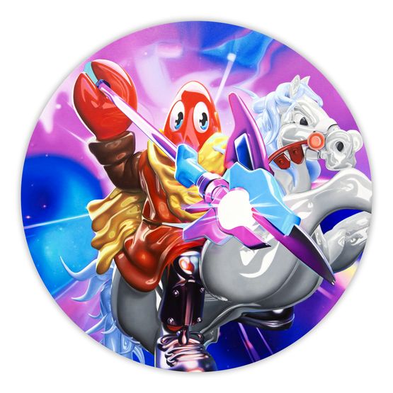 Battle Scene Figure IV from The Lobstar Planet by Philip Colbert contemporary artwork Painting