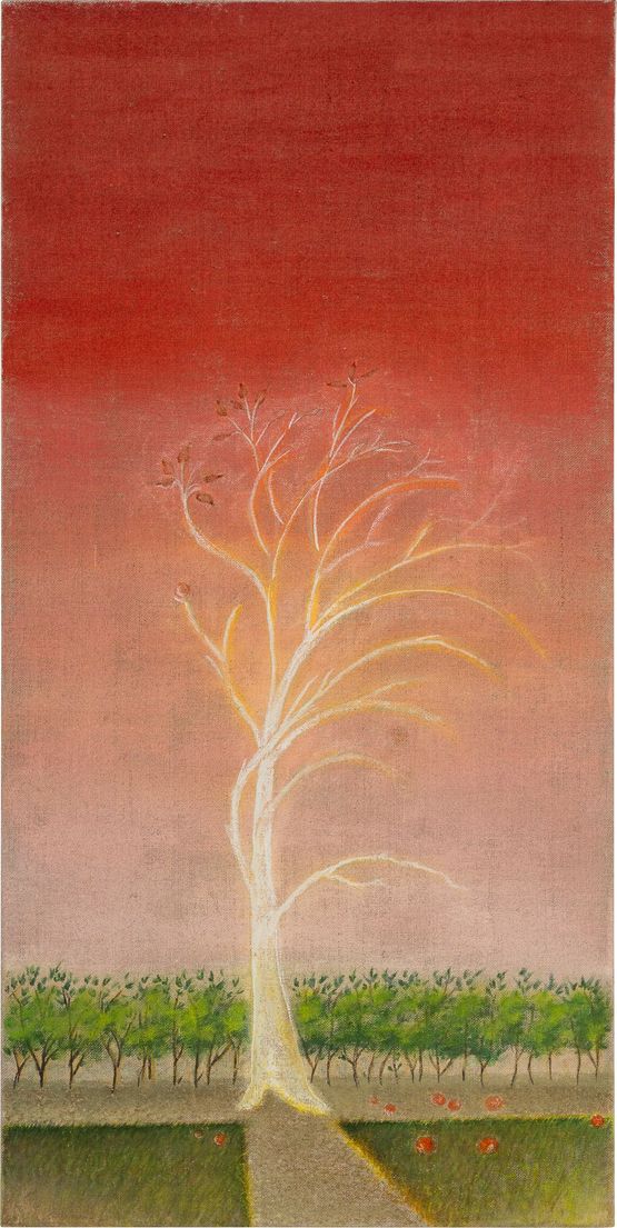 Orange tree by Vivienne Shark Lewitt contemporary artwork Painting