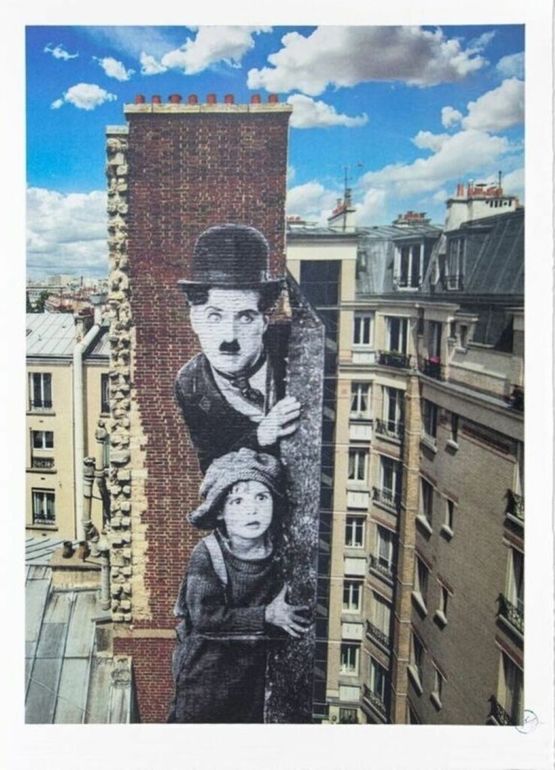 Charlie Chaplin revu par JR The Kid by JR contemporary artwork Print