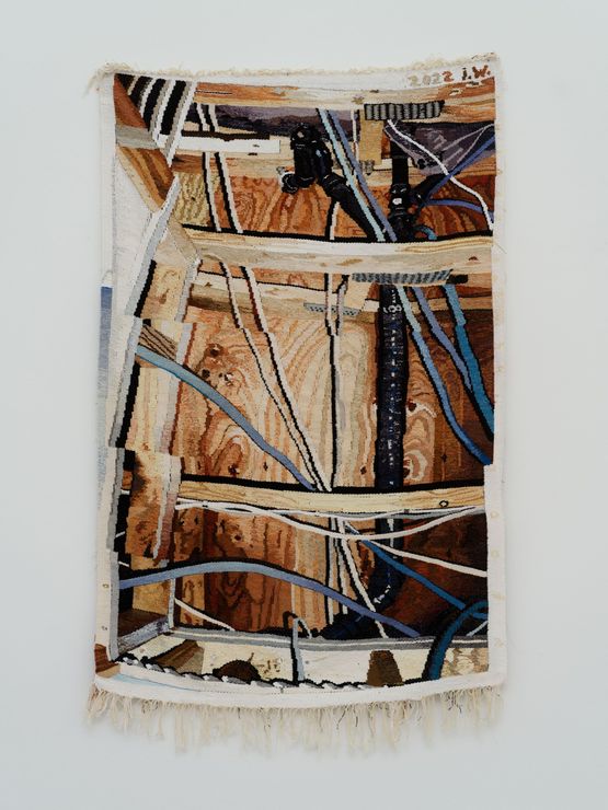 Plumbing by Ingrid Wiener contemporary artwork Textile