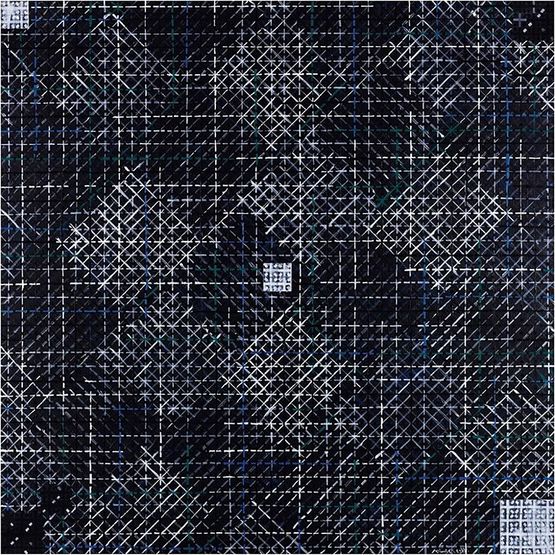 Appearance of Crosses 2013-3 by Ding Yi contemporary artwork Painting