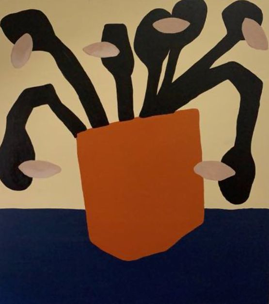 Hloho Ho Dima Di Palesa - Head Over Flowers by Lulama Wolf contemporary artwork Painting