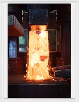 Stauchen eines Blocks auf einer Freiformschmiedepresse Dirostahl Remscheid b by Wolfgang Tillmans contemporary artwork print