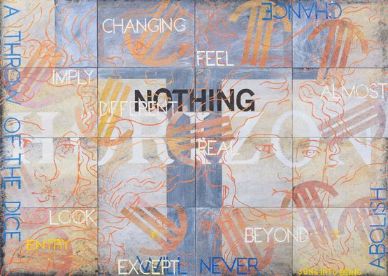 Nature Speaks GY by Imants Tillers contemporary artwork Painting