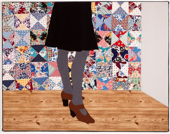 New Shoes Broken Dishes by Adrienne Doig contemporary artwork Mixed Media