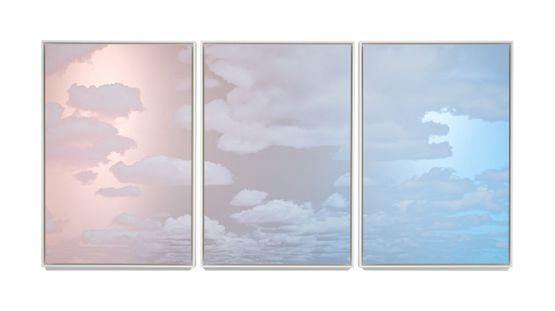 Early Summer Shoka Dusk Triptych by Miya Ando contemporary artwork Painting