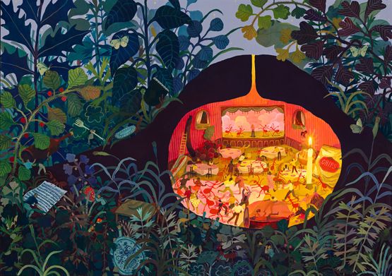 Eusocial by Nicola Gower Wallis contemporary artwork Painting