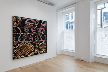 Contemporary art exhibition Ida Ekblad EAT AN EGGPLANT at Galerie Max Hetzler London United Kingdom