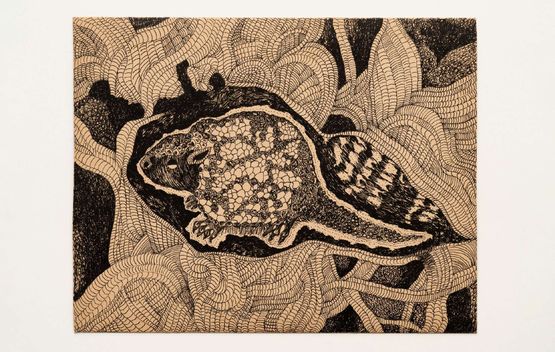 Untitled from the BlackWhite Animals series by Wanda Pimentel contemporary artwork Works on Paper