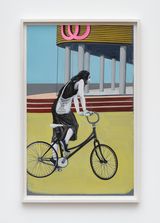 Untitled Girl on Bike Passing Universal University by Charles Avery contemporary artwork works on paper