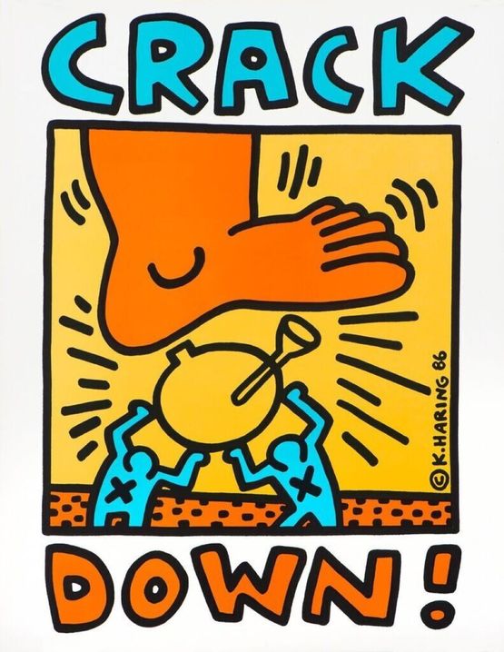 Crack Down by Keith Haring contemporary artwork Print