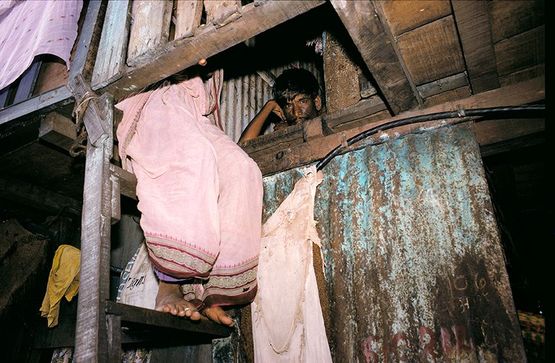 Slum dweller Dharavi Bombay by Raghubir Singh contemporary artwork Photography