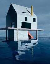 Blue House on Water 2 by James Casebere contemporary artwork photography