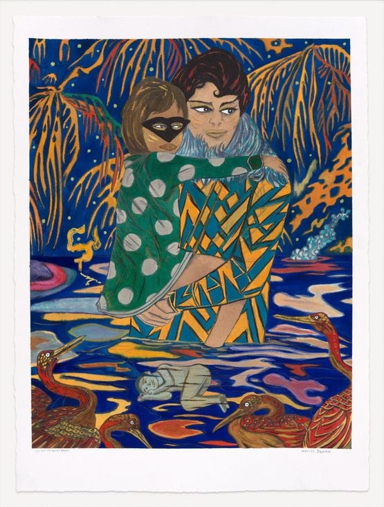 The day the water broke by Marcel Dzama contemporary artwork Mixed Media