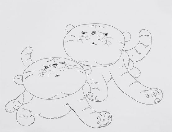 Little Tigers by Song Ta contemporary artwork Painting