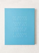 112 lines in blue by Isaac Chong Wai contemporary artwork painting