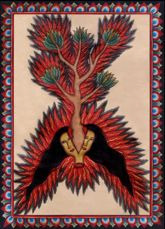 Fragments from Book of Fire 13 by Citra Sasmita contemporary artwork Painting
