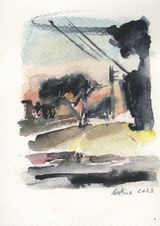 Sky Diary 53 by Bettina Khoury Badr contemporary artwork painting works on paper