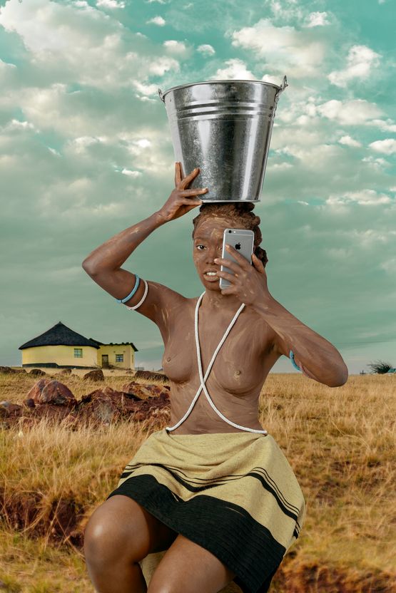 Xhosa Woman Intombi II by Tony Gum contemporary artwork Photography