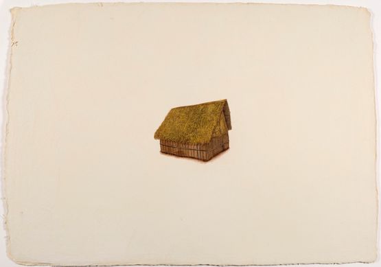 The Golden House by Desmond Lazaro contemporary artwork Painting