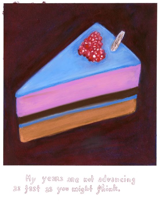 My Years Are Not Advancing As Fast As You Might Think by Bianca Kennedy contemporary artwork Drawing
