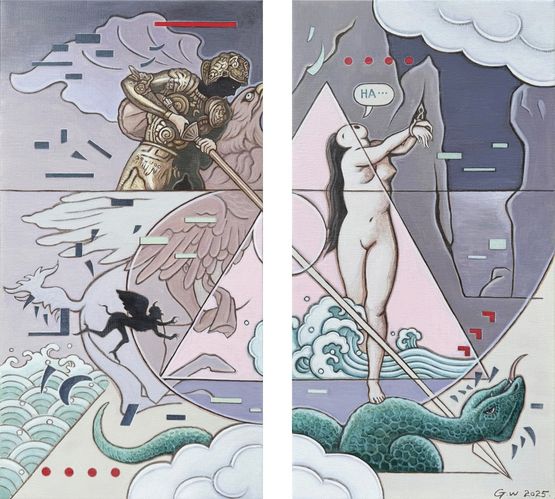 Layered Imagery no. 7 by Guan Wei contemporary artwork Painting