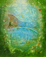 Upon the Bridge by Karen Shiozawa contemporary artwork painting