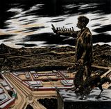 Magic of Atlas Scene Design of Luocha - Aerial View of Luocha from the Palace Roof by Sun Xun contemporary artwork painting sculpture