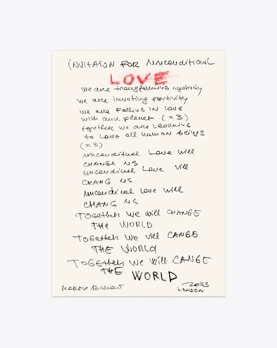 Unconditional Love by Marina Abramovic contemporary artwork Print