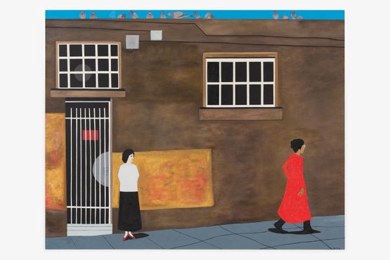 The Bus Stop by Clare Rojas contemporary artwork Painting