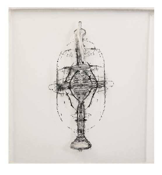 The Book of the Time-Travellers The Forms of Time Earth and Sky Words and Numbers 16 by Parul Thacker contemporary artwork Textile