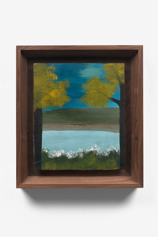 Two Trees with White Flowers by Frank Walter contemporary artwork Painting
