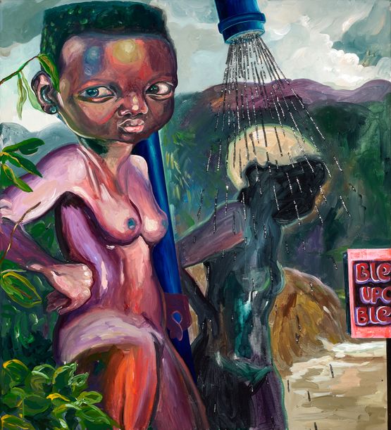 Shower of Blessing III by Ndidi Emefiele contemporary artwork Painting