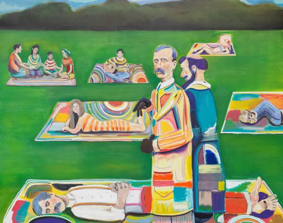 Doppelganger Picnic by Ryan Mosley contemporary artwork Painting