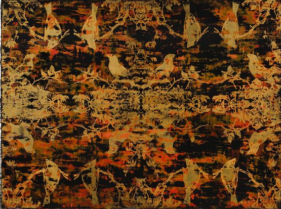 Quartet Continuous Exercise Black Gold by Su Meng-Hung contemporary artwork Painting