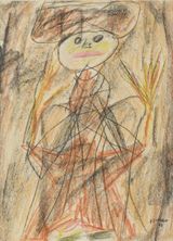 Araber mit Turban by Jean Dubuffet contemporary artwork painting