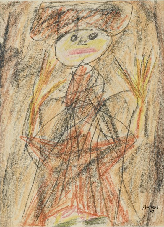 Araber mit Turban by Jean Dubuffet contemporary artwork Painting