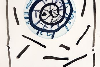 Contemporary art exhibition Pierre Alechinsky Spires et Resume at Galerie Lelong 13 Rue de Teheran Paris France
