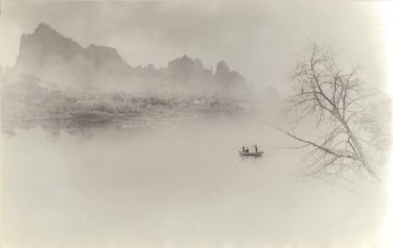 Lakeview of Autumn by Lang Jingshan contemporary artwork Photography