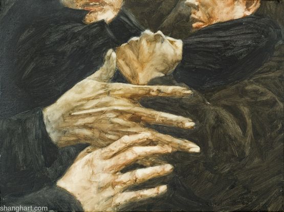 A Study about Painting Hands 001 by Zhou Zixi contemporary artwork Painting
