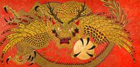 Gold Shone Flying Dragon  by Kaneko Tomiyuki contemporary artwork Painting